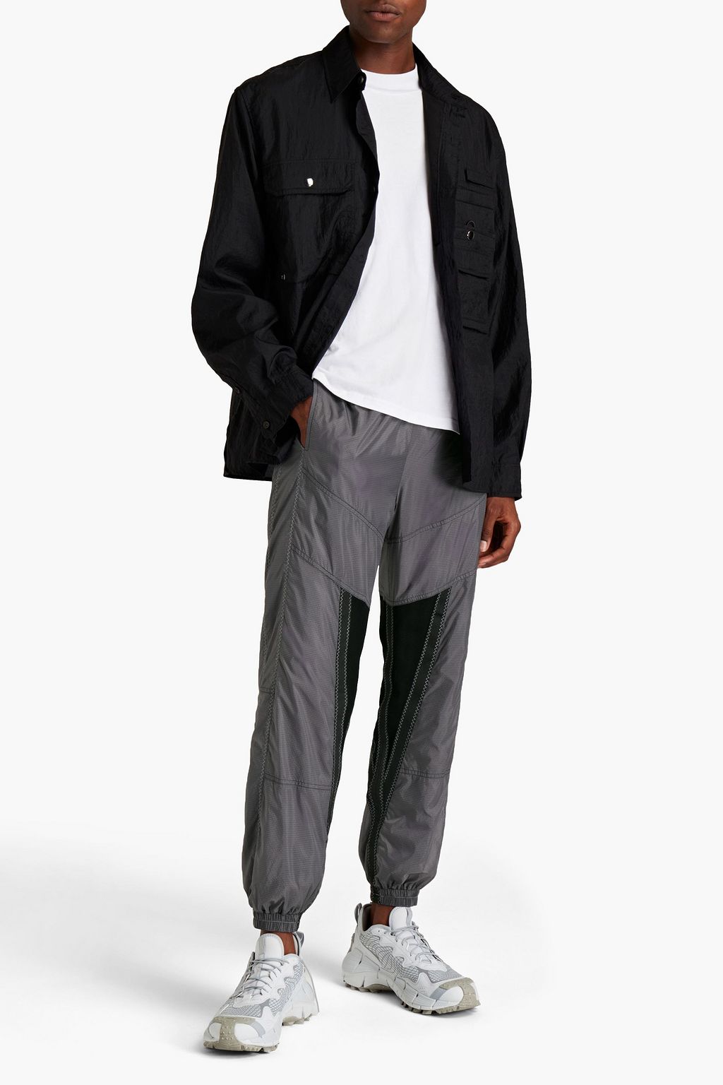 MCQ ALEXANDER MCQUEEN Tapered mesh-paneled ripstop track pants