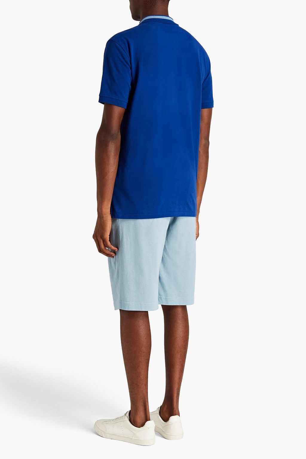 PS PAUL SMITH Flocked cotton-piqué polo shirt