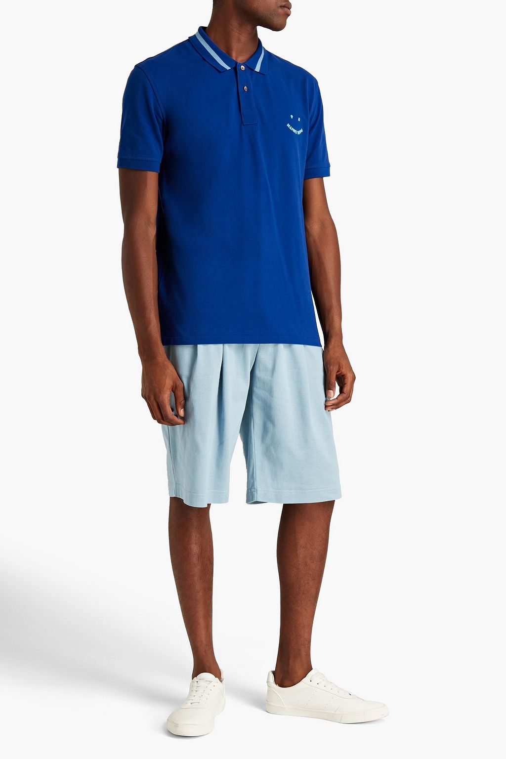 PS PAUL SMITH Flocked cotton-piqué polo shirt