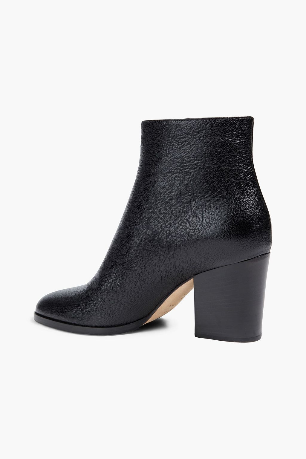 SERGIO ROSSI Pebbled-leather ankle boots