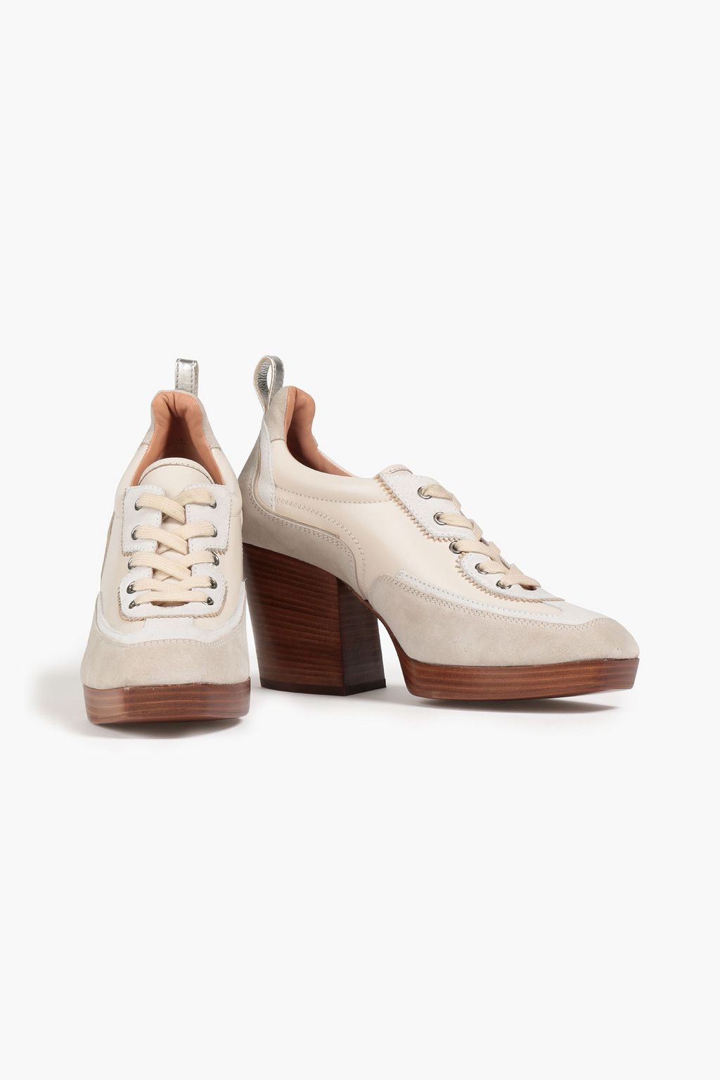 ZIMMERMANN レザー&スエード プラットフォーム ブローグシューズ レースアップ