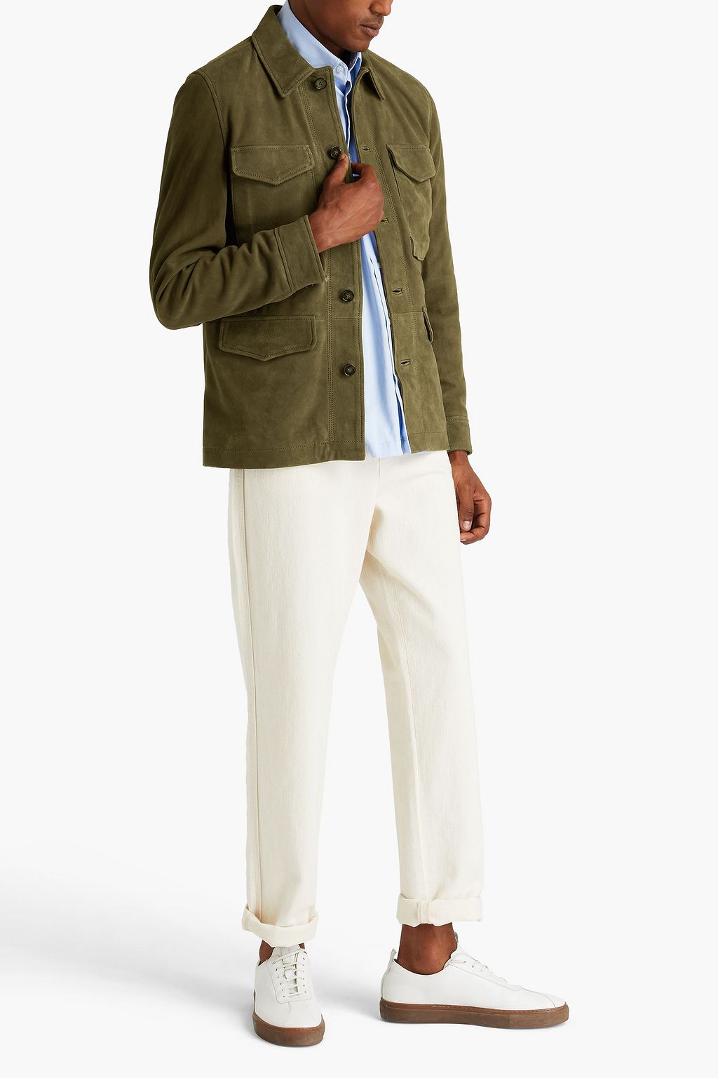 OFFICINE GÉNÉRALE Jumper suede field jacket
