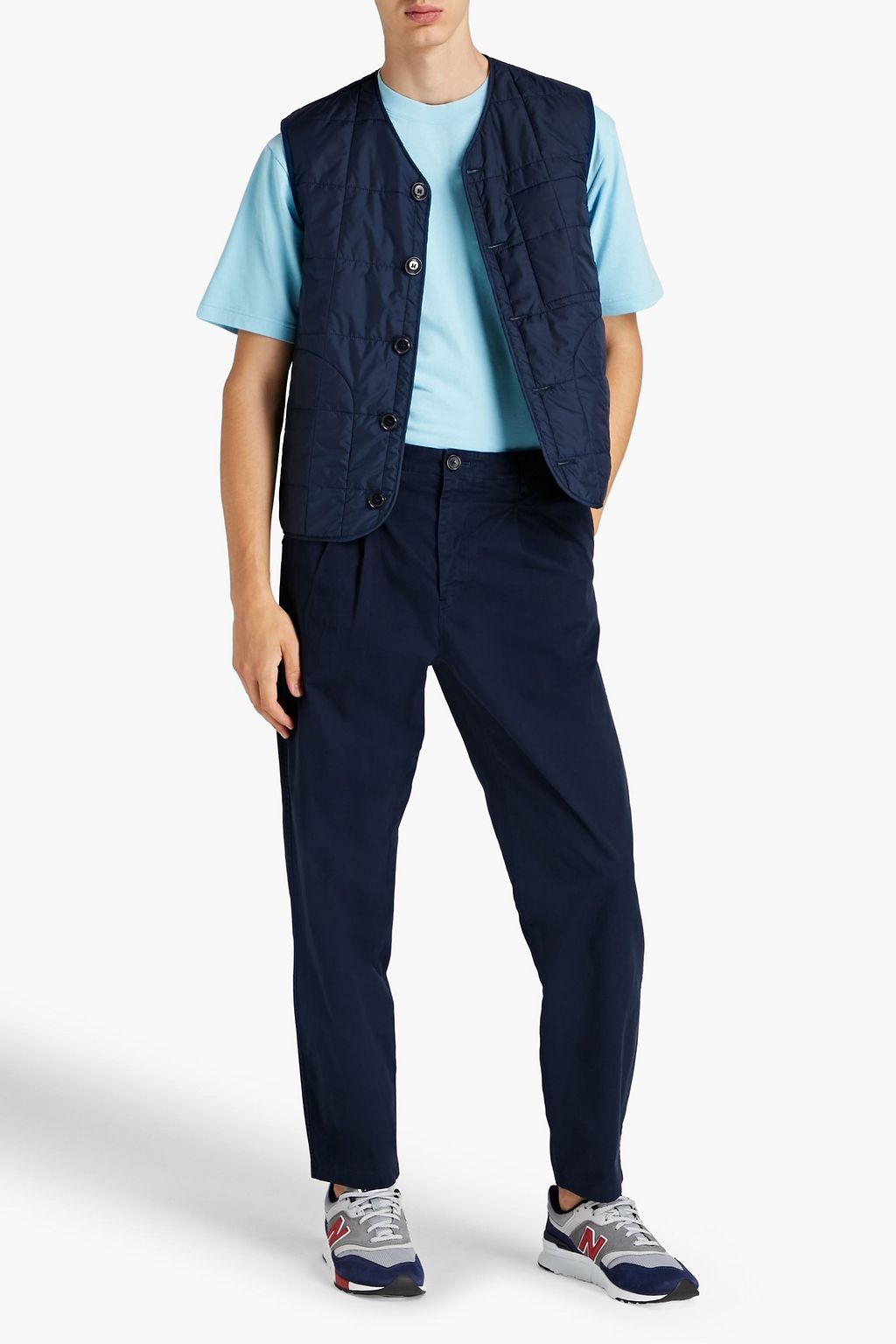 PS PAUL SMITH Pleated stretch-cotton twill chinos