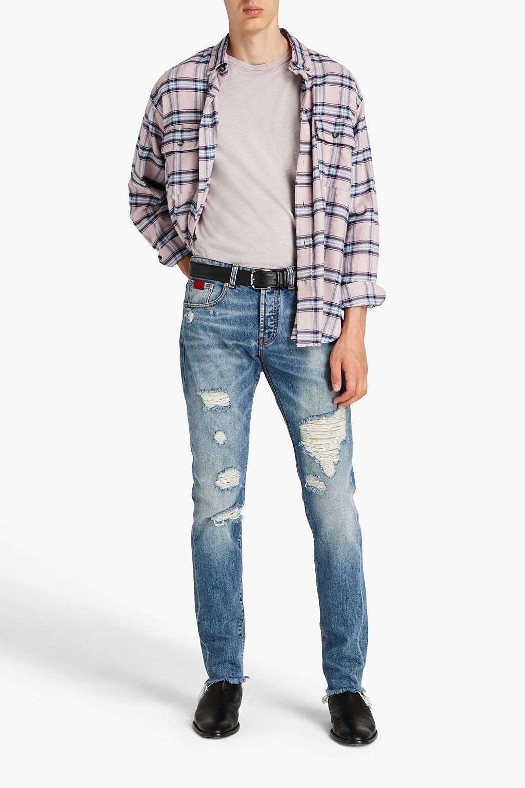 JOHN RICHMOND Slim-fit distressed denim jeans