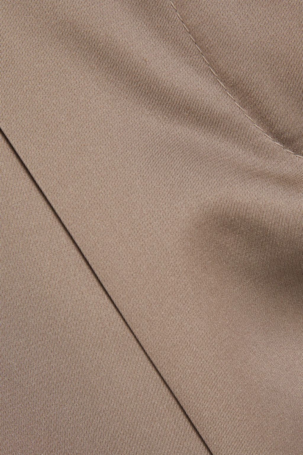 BRUNELLO CUCINELLI Hose aus glänzendem Twill aus einer Seiden-Baumwollmischung mit Zierperlen