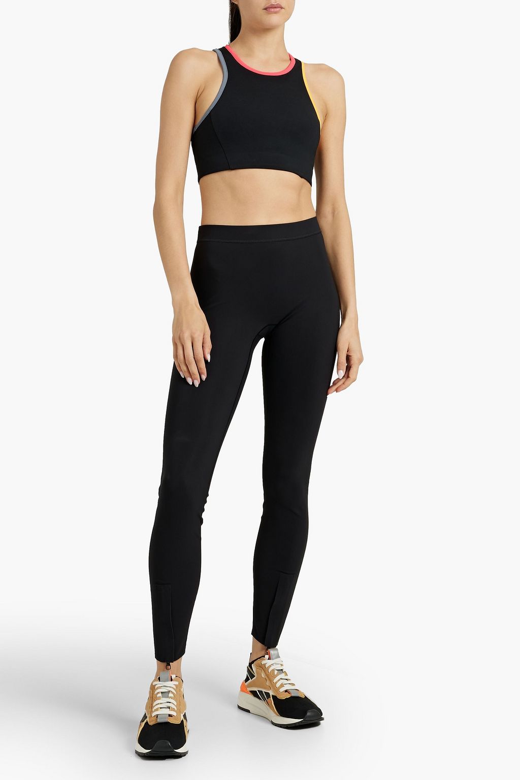 SPLITS59 Color-block stretch sports bra