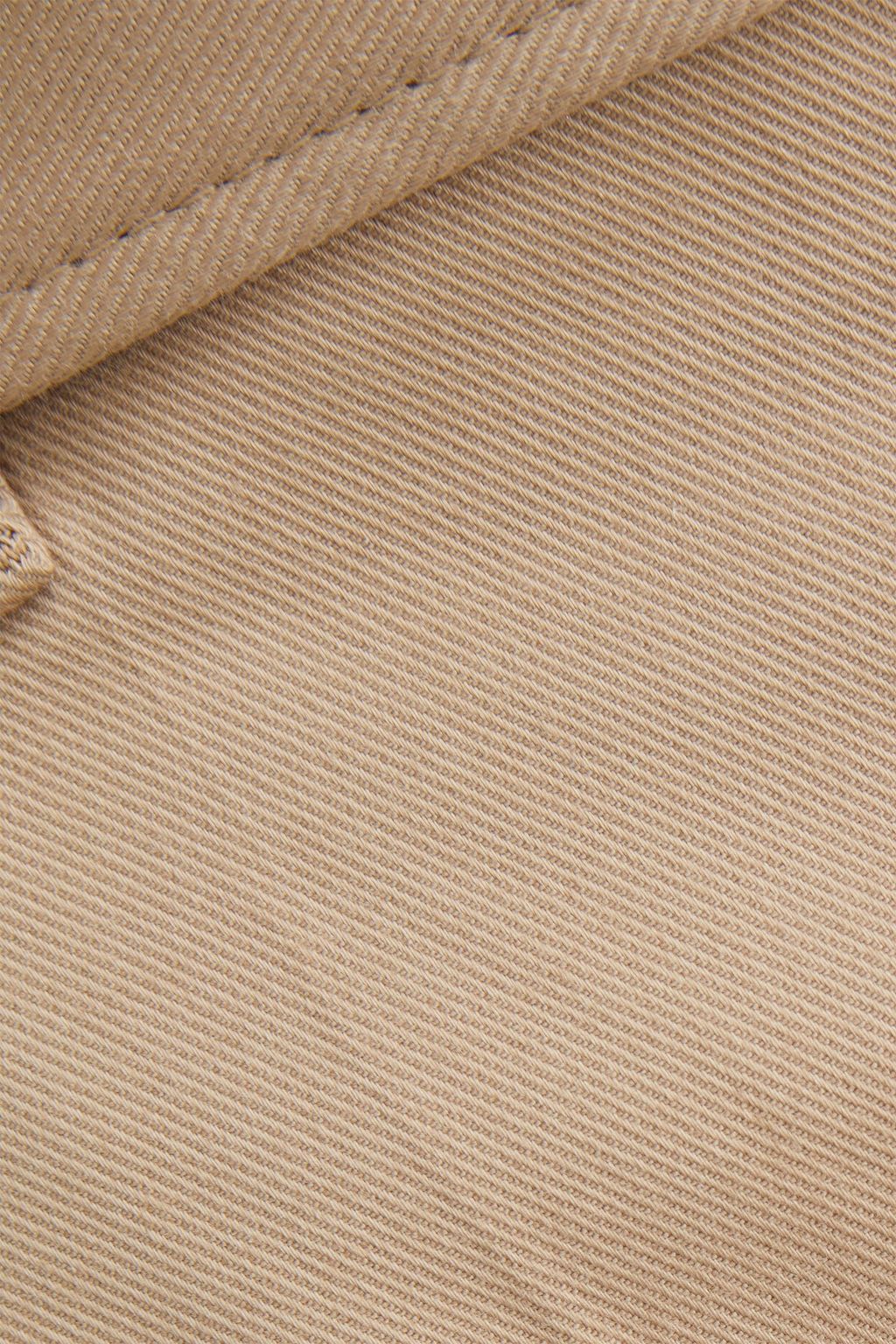 BRUNELLO CUCINELLI Bead-embellished belted cotton-blend twill tapered pants