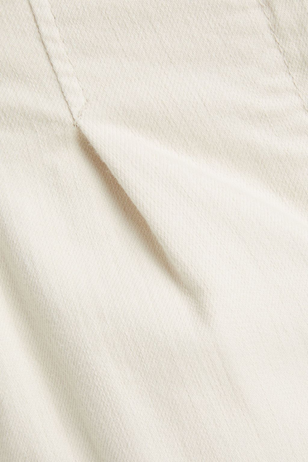BRUNELLO CUCINELLI Pleated bead-embellished high-rise tapered jeans