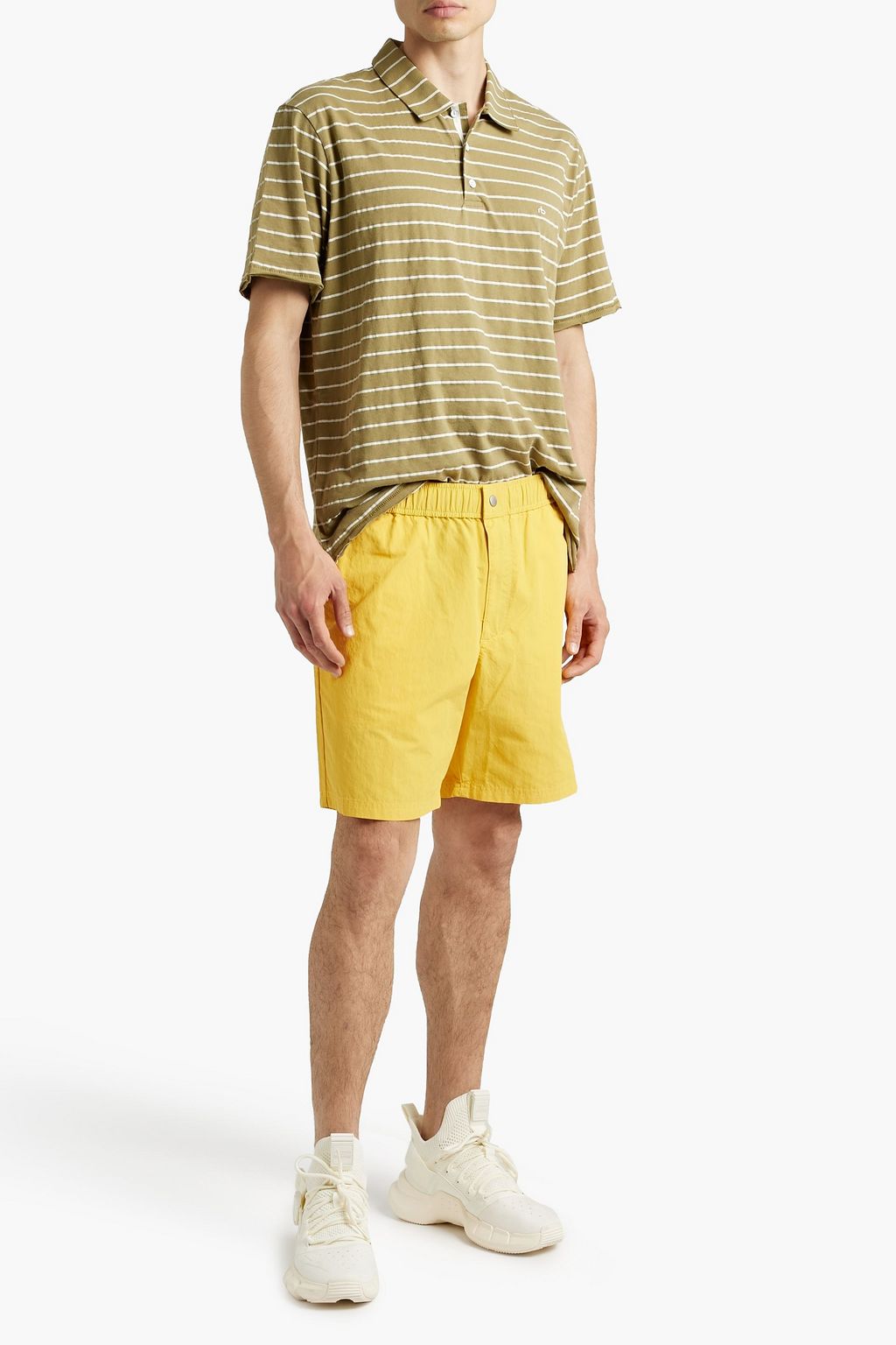 RAG & BONE Principle Poloshirt aus Bio-Baumwoll-Jersey mit Streifen