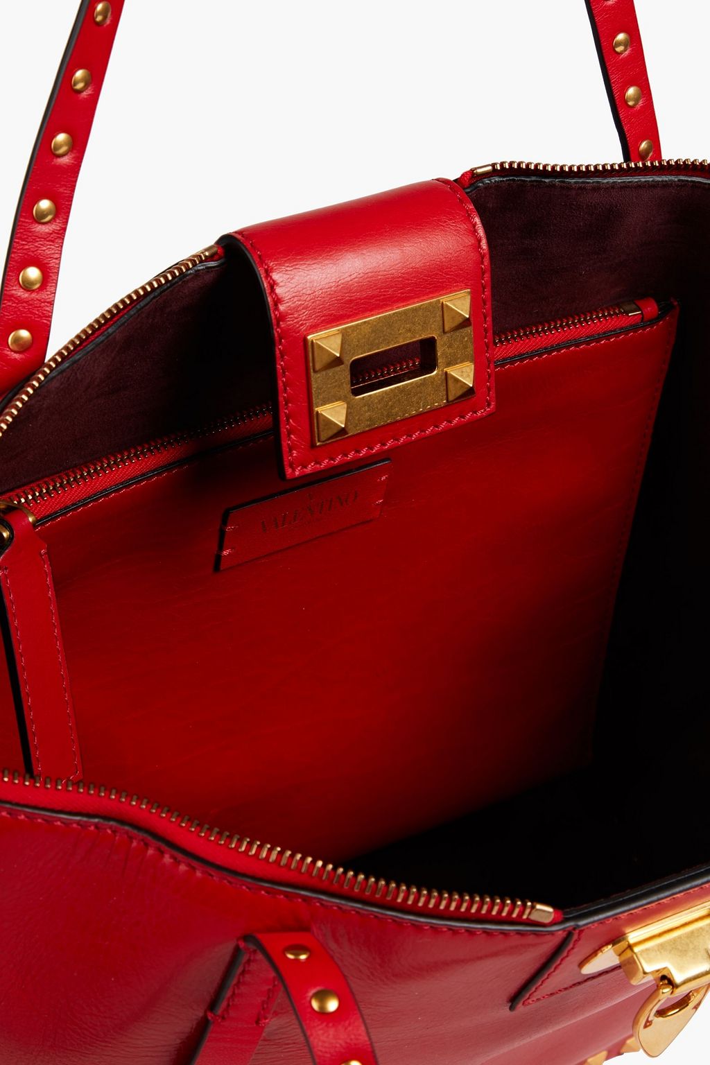 VALENTINO GARAVANI Rockstud leather tote