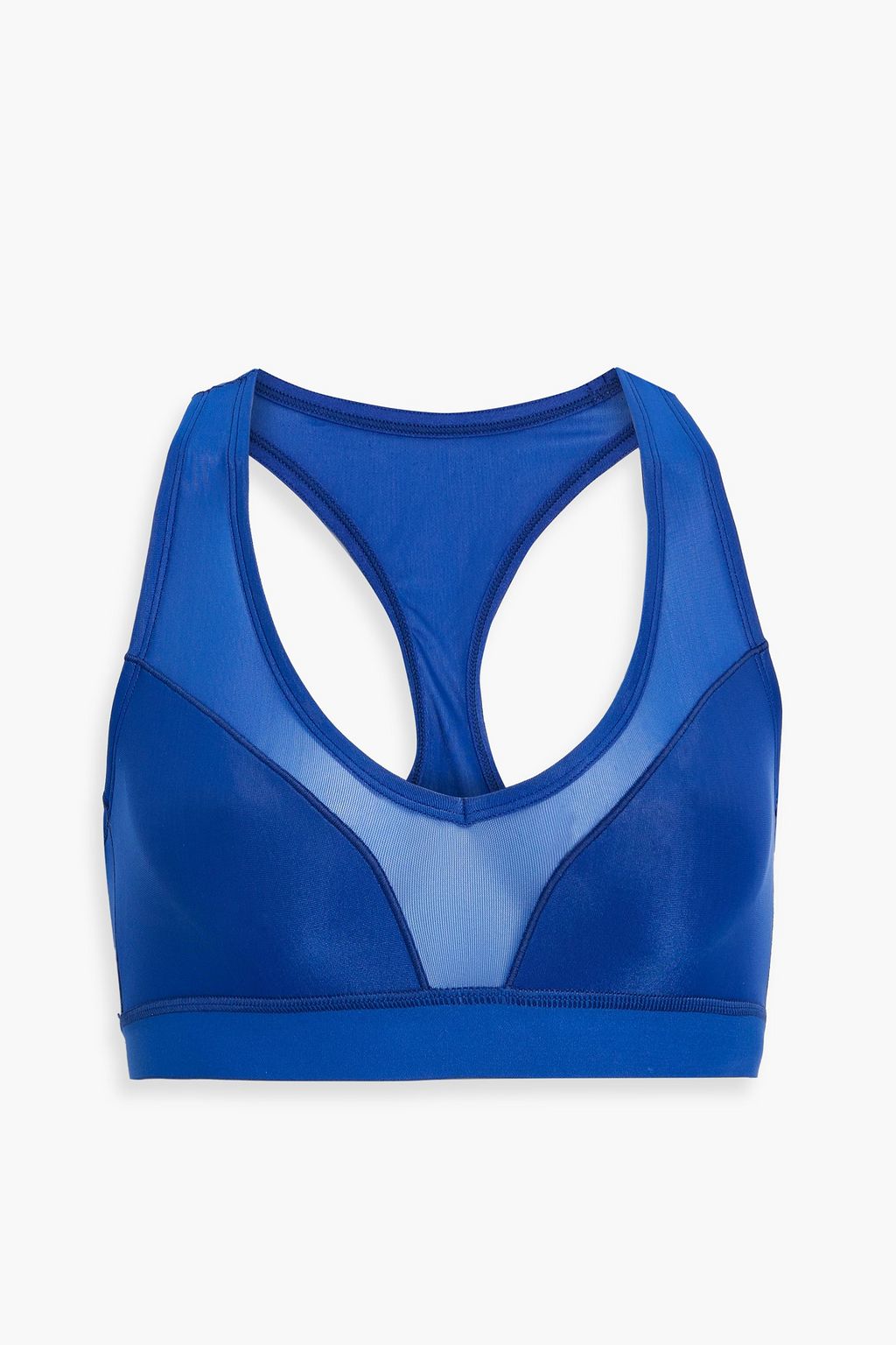 ADAM SELMAN SPORT Sheer Racer mesh-paneled stretch sports bra