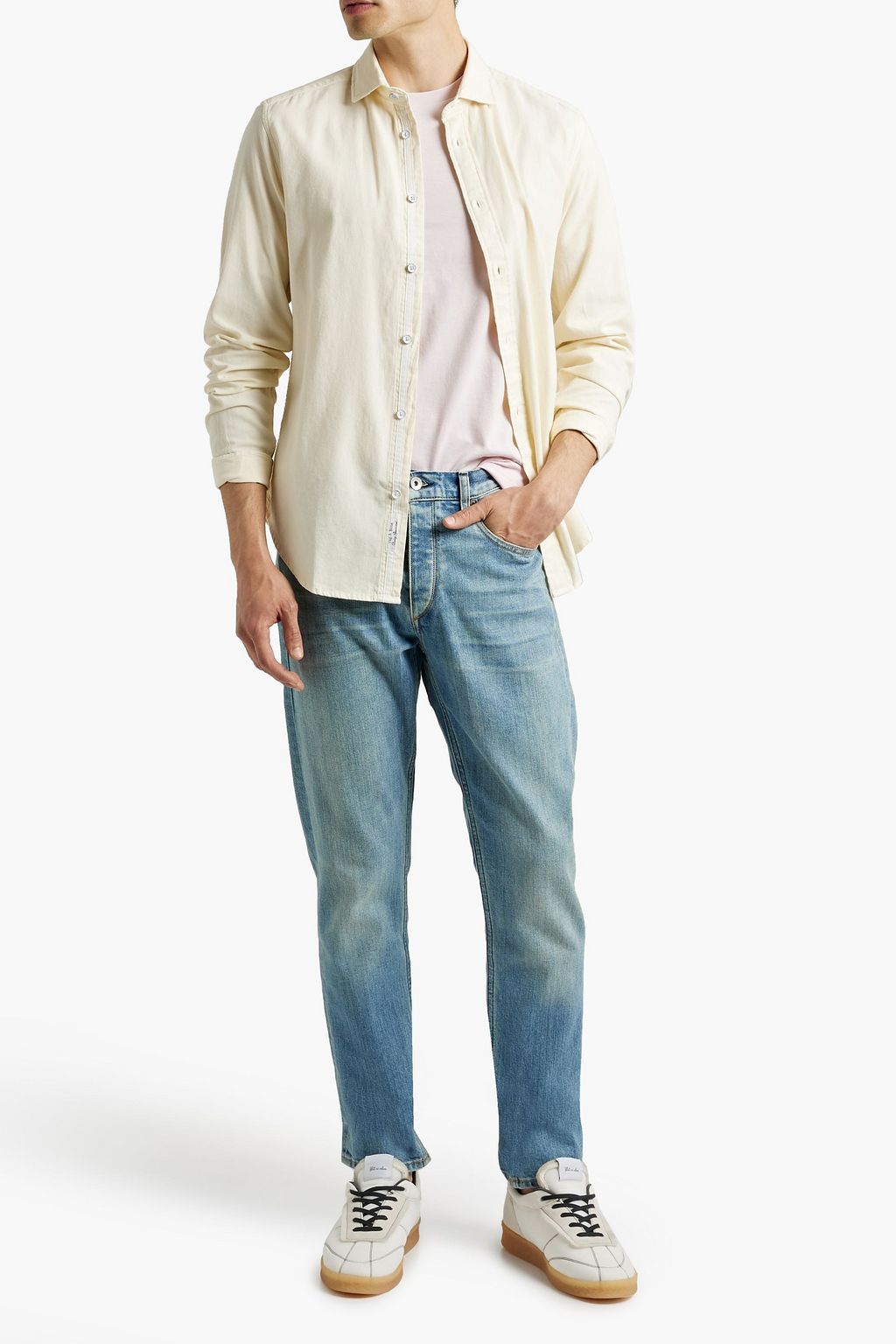 RAG & BONE Pursuit 365 ribbed knit-trimmed cotton-piqué shirt