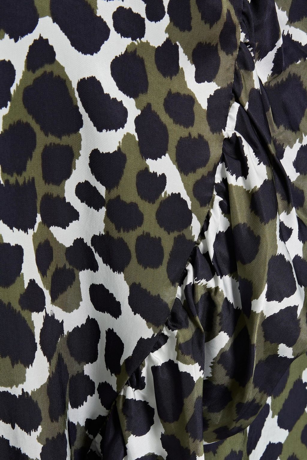 BY MALENE BIRGER Orixt ruffled leopard-print satin midi dress