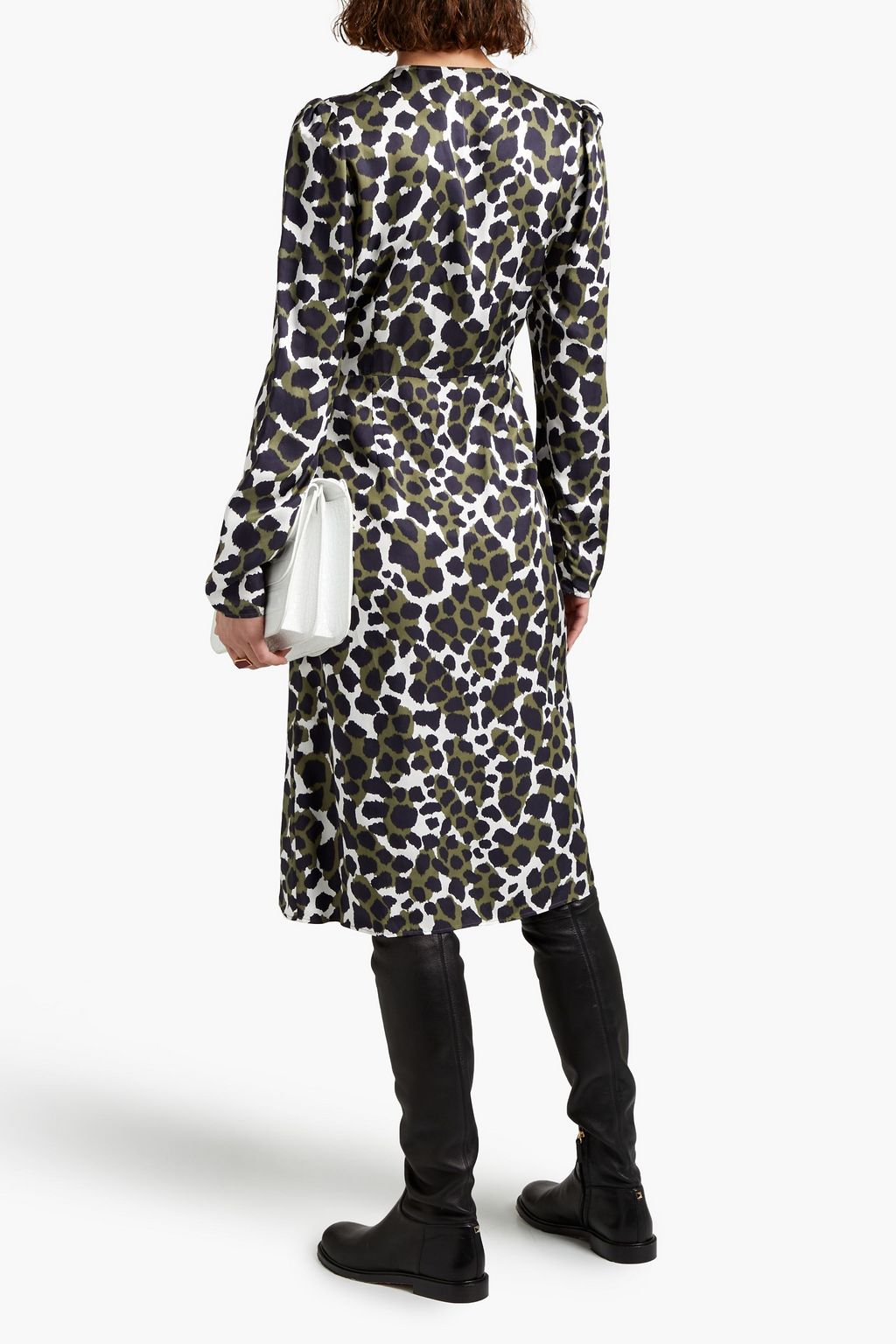 BY MALENE BIRGER Orixt ruffled leopard-print satin midi dress | THE OUTNET