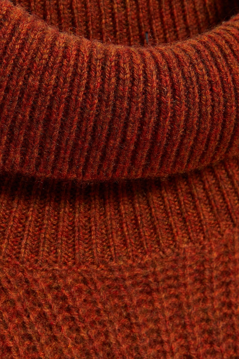 Rag & Bone Pierce Mélange Cashmere Turtleneck Sweater In Brick
