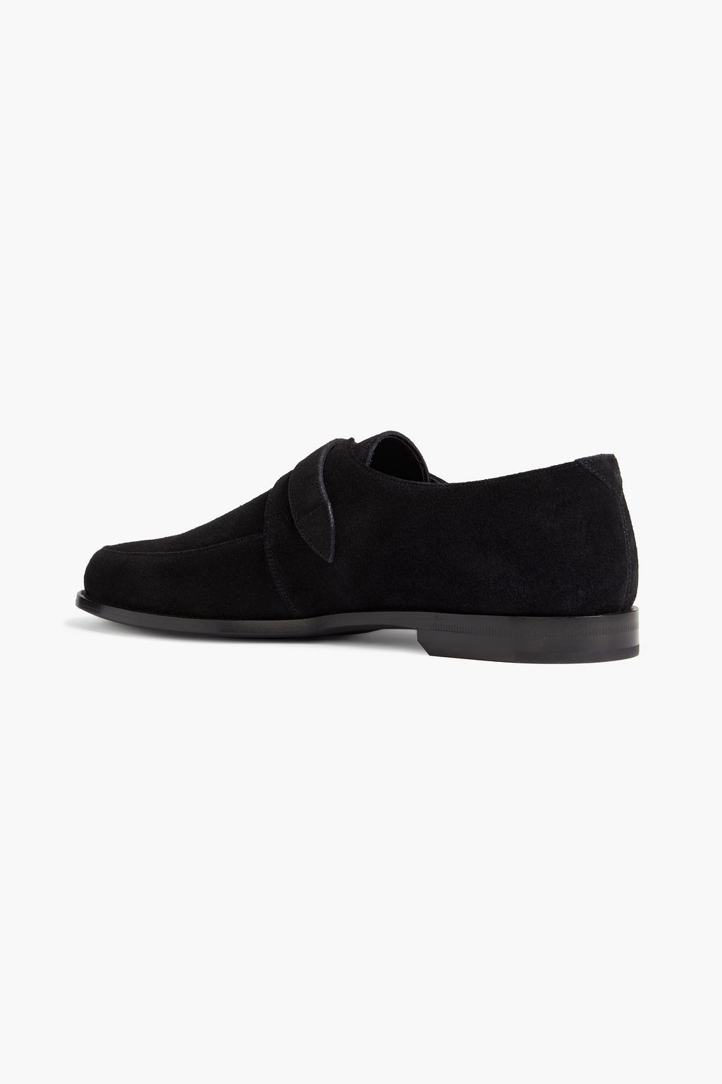 SAINT LAURENT Crosta Baby suede monk strap shoes