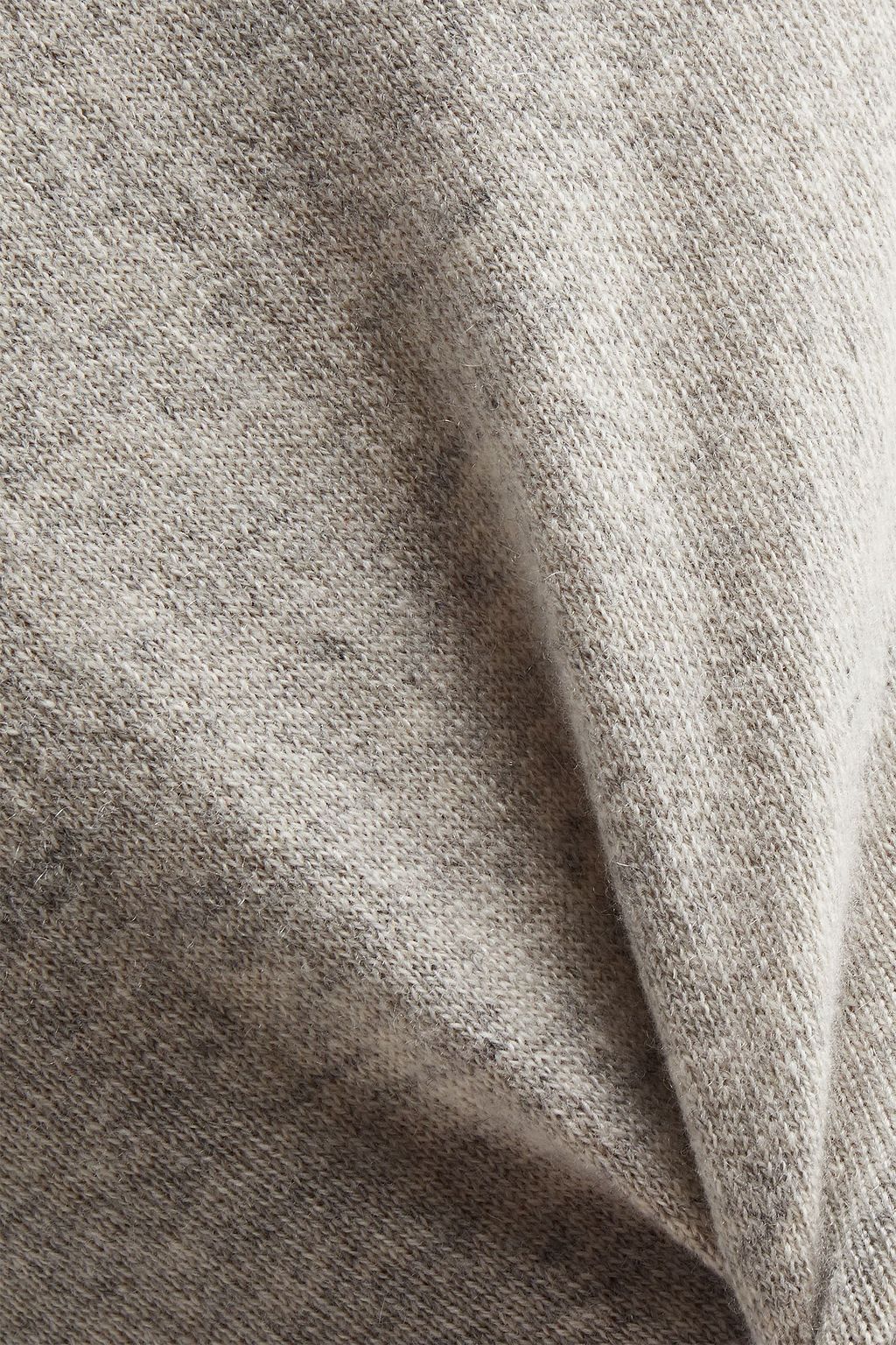N.PEAL Mélange cashmere turtleneck sweater