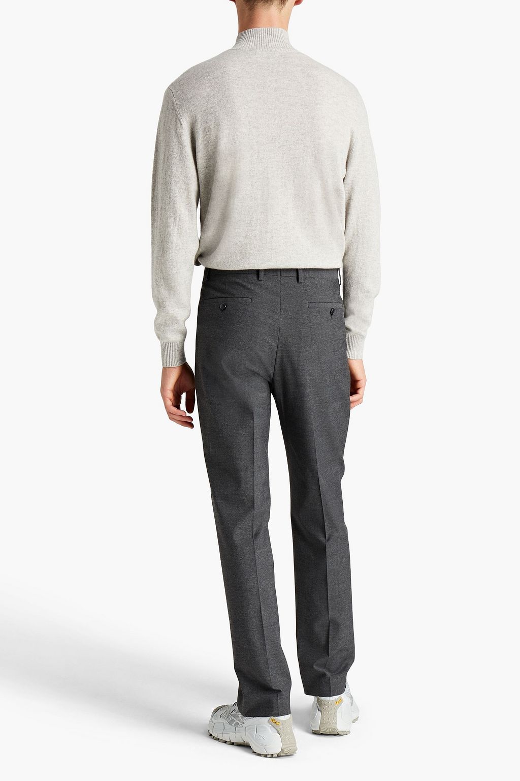 N.PEAL Mélange cashmere turtleneck sweater