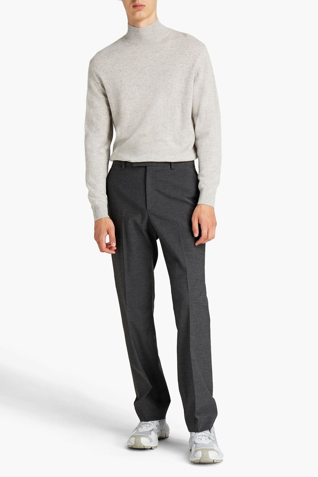 N.PEAL Mélange cashmere turtleneck sweater