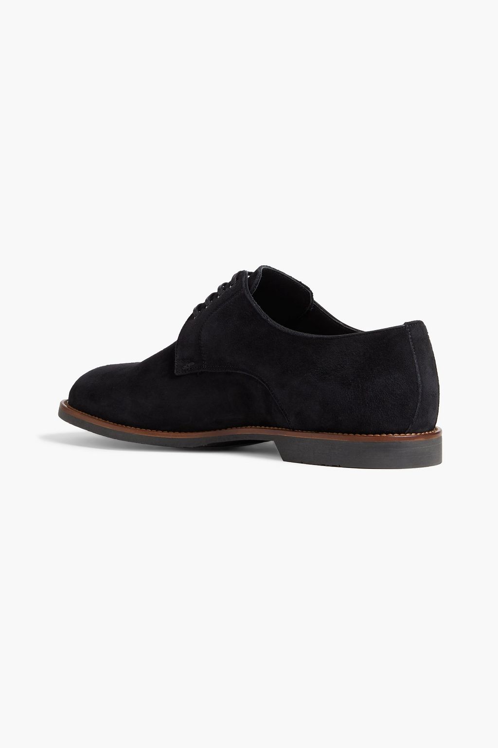 DOLCE & GABBANA Logo-embossed suede derby shoes