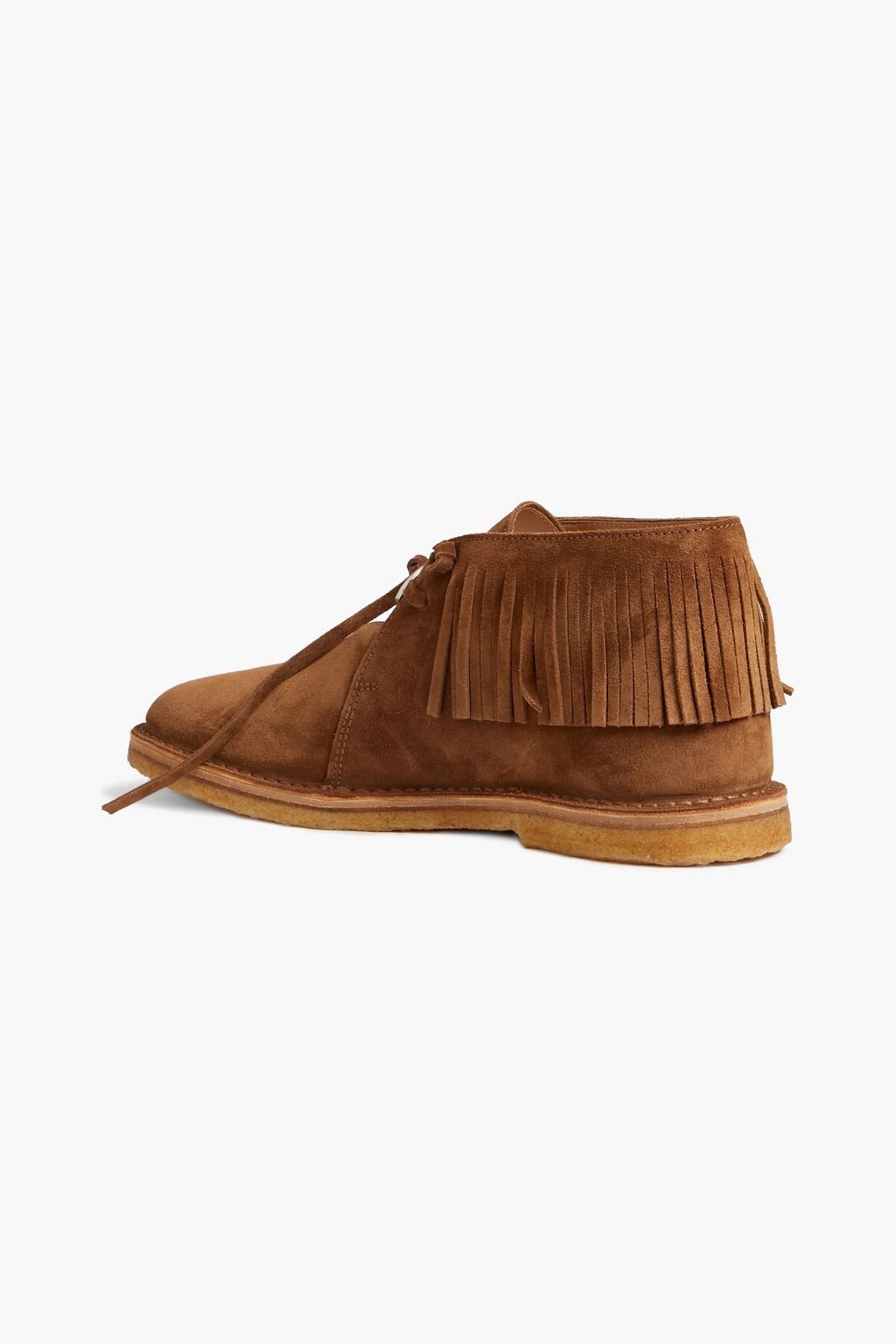 SAINT LAURENT Fringed suede desert boots