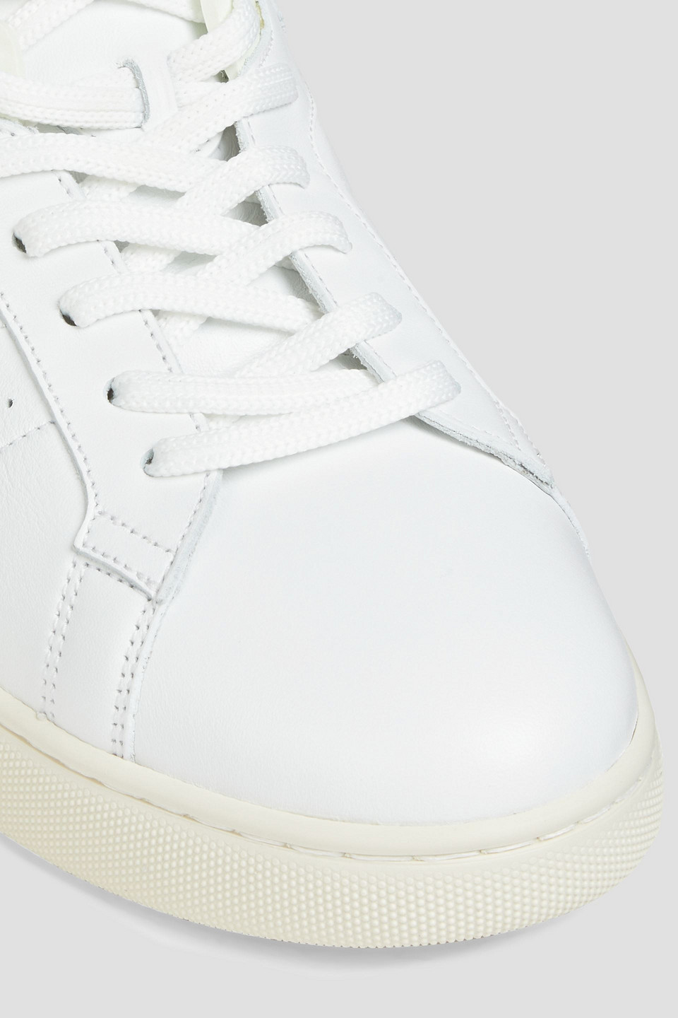 Shop Tod's Perforated Leather Sneakers In White