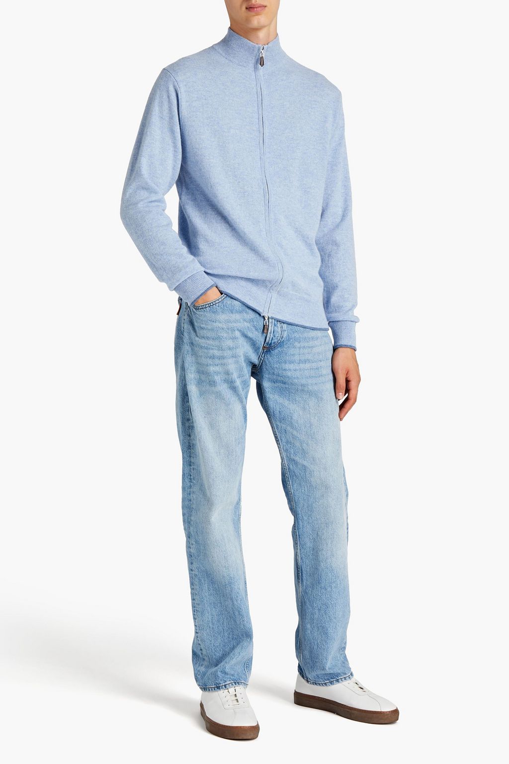 N.PEAL The Knightsbridge cashmere zip-up sweater