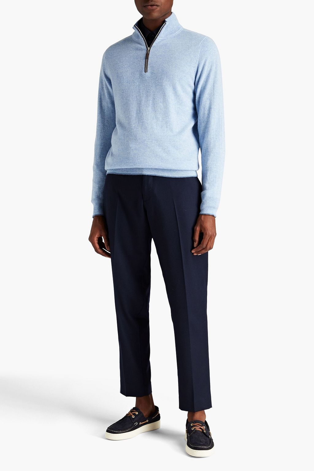 N.PEAL The Carnaby cashmere half-zip sweater