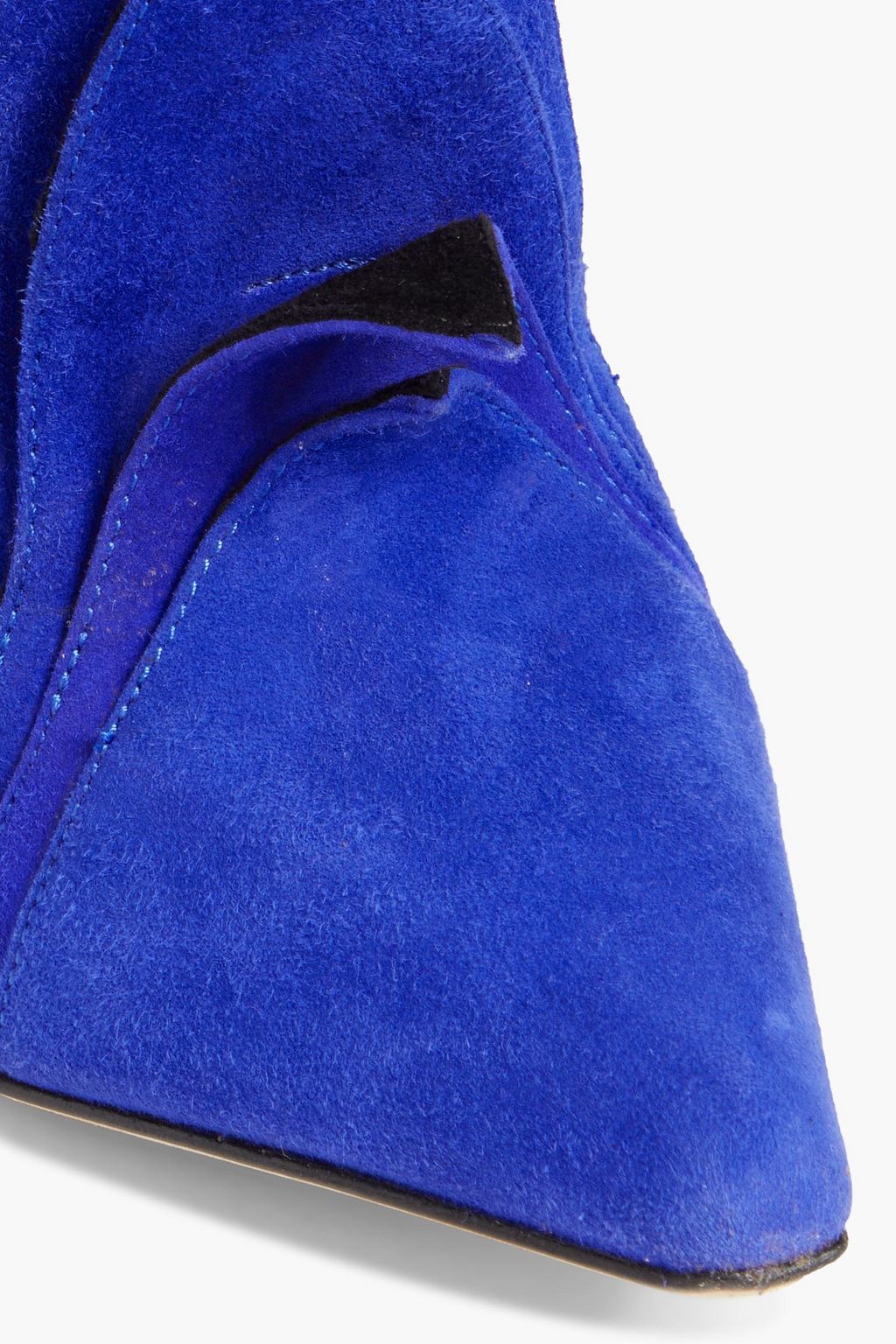 SERGIO ROSSI Laser-cut suede pumps