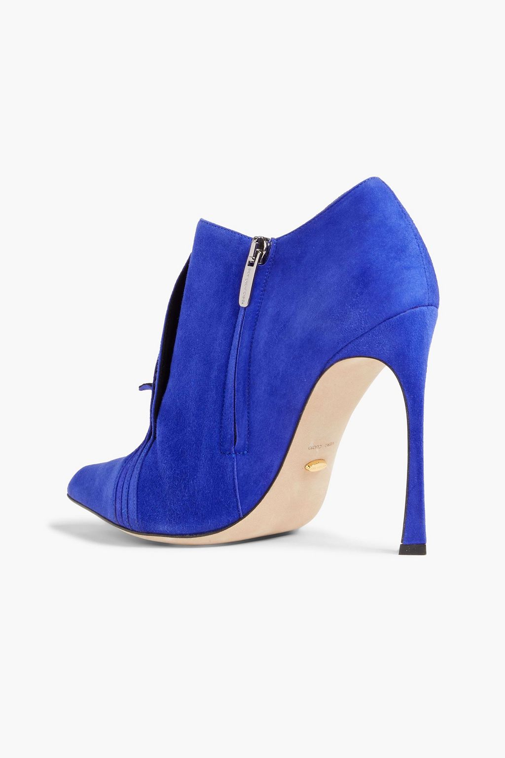 SERGIO ROSSI Laser-cut suede pumps