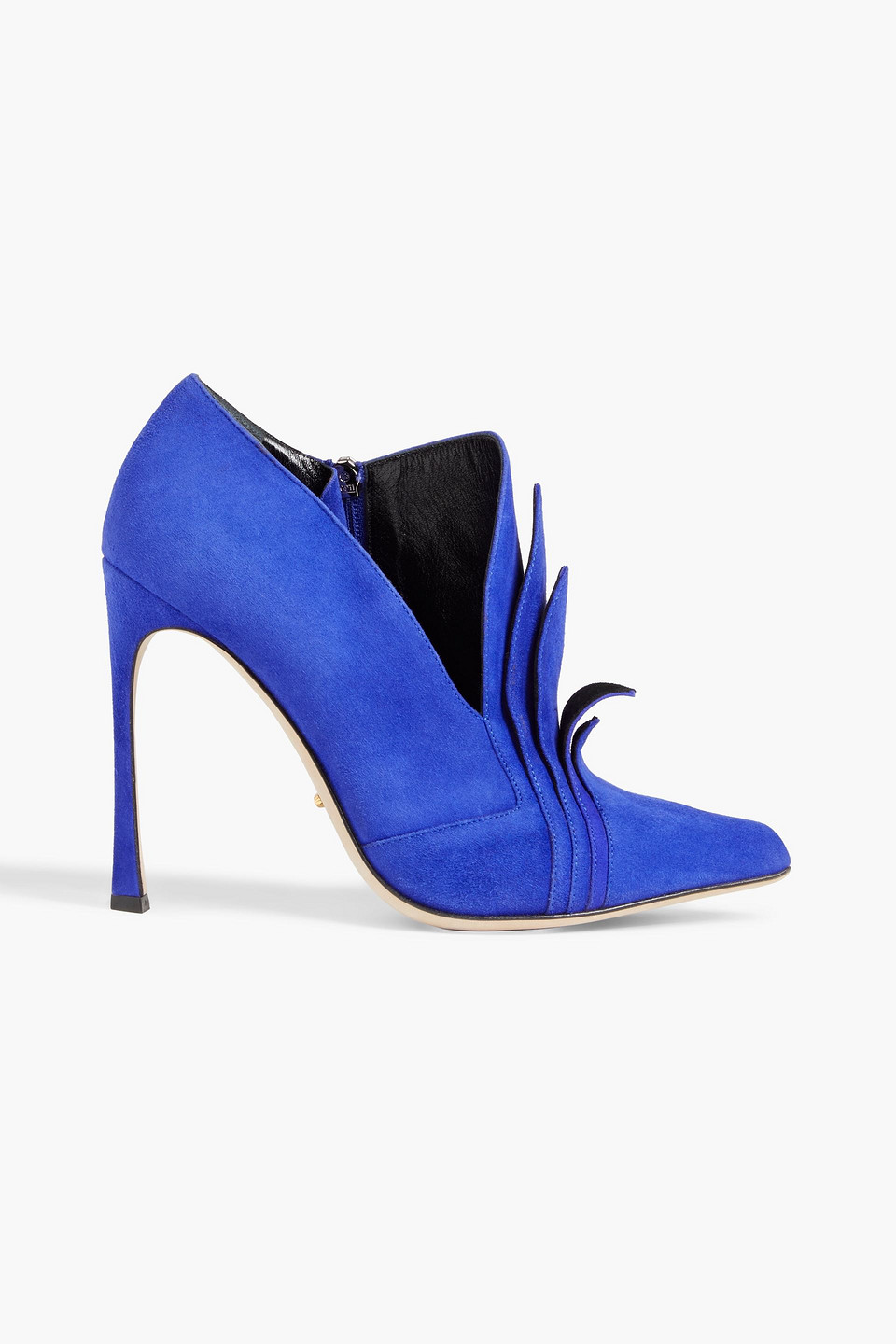 Sergio Rossi Laser-cut Suede Pumps In Blue