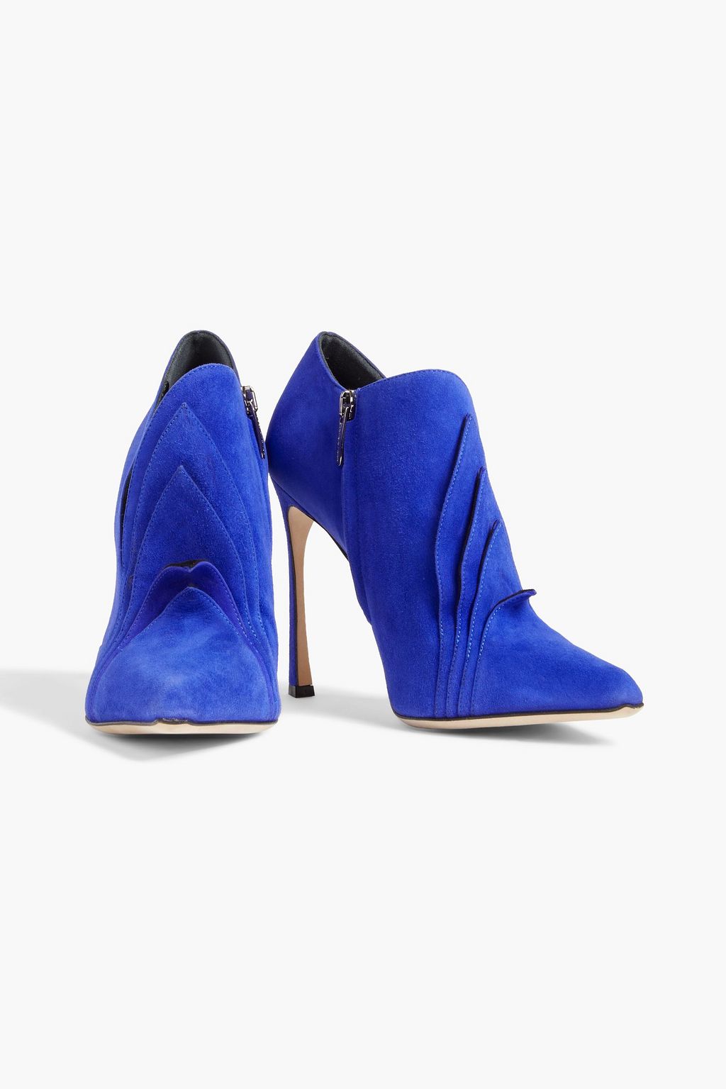 SERGIO ROSSI Laser-cut suede pumps