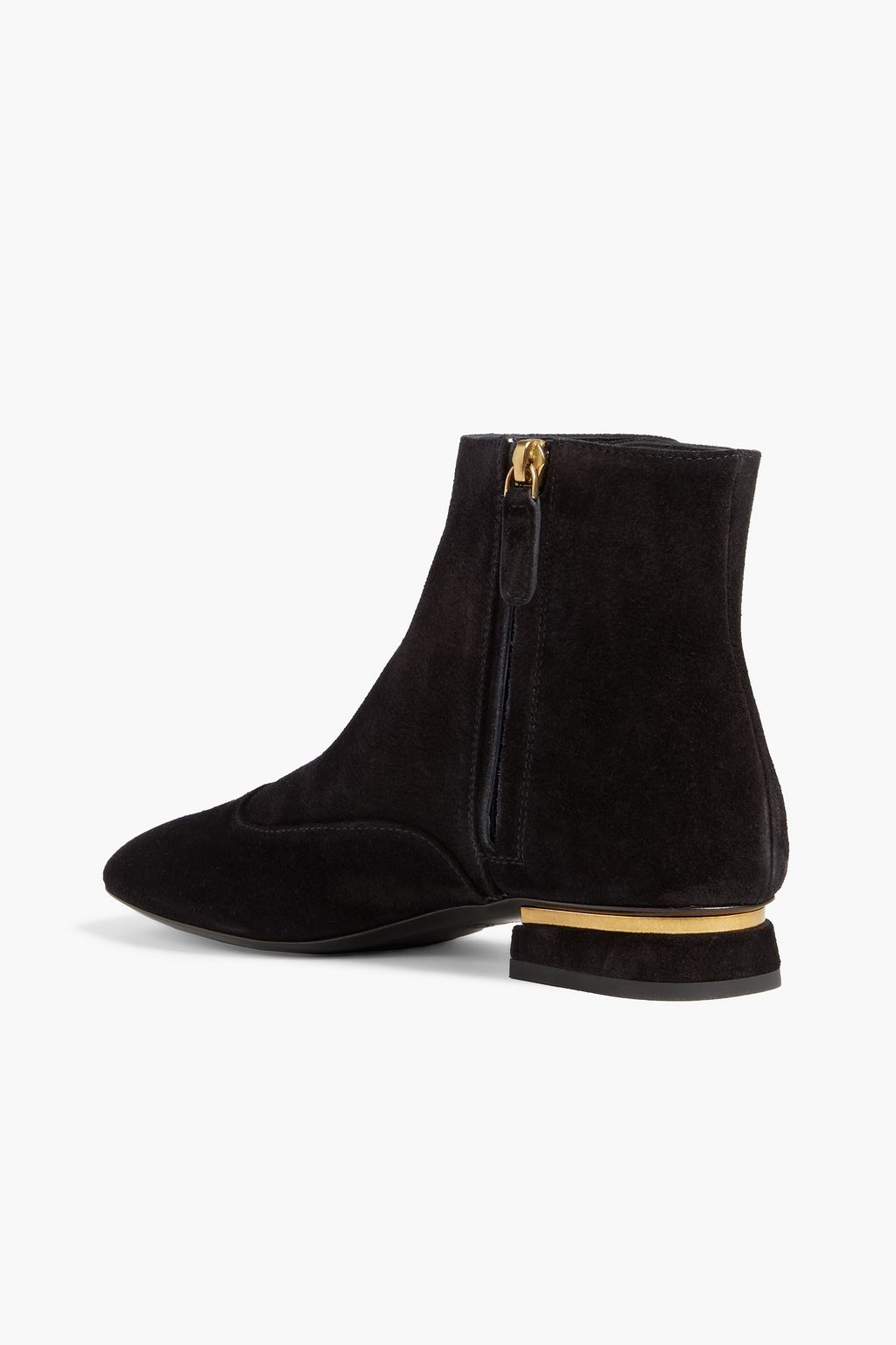 TOD'S Snap-detailed suede ankle boots