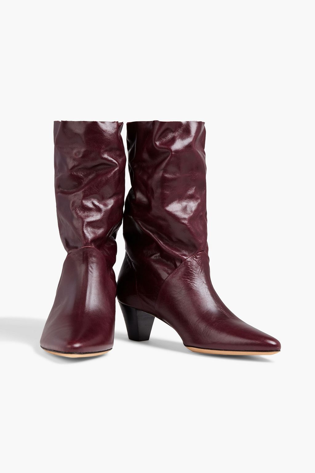 IRO Drapity gathered leather ankle boots