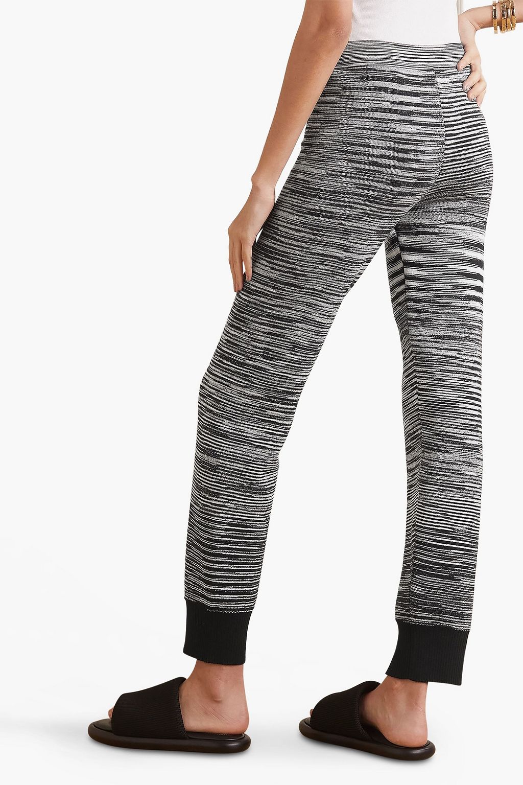 MISSONI بنطلون رياضي من مزيج الصوف المحبوك بنمط الكروشيه مصبوغ بألوان متداخلة