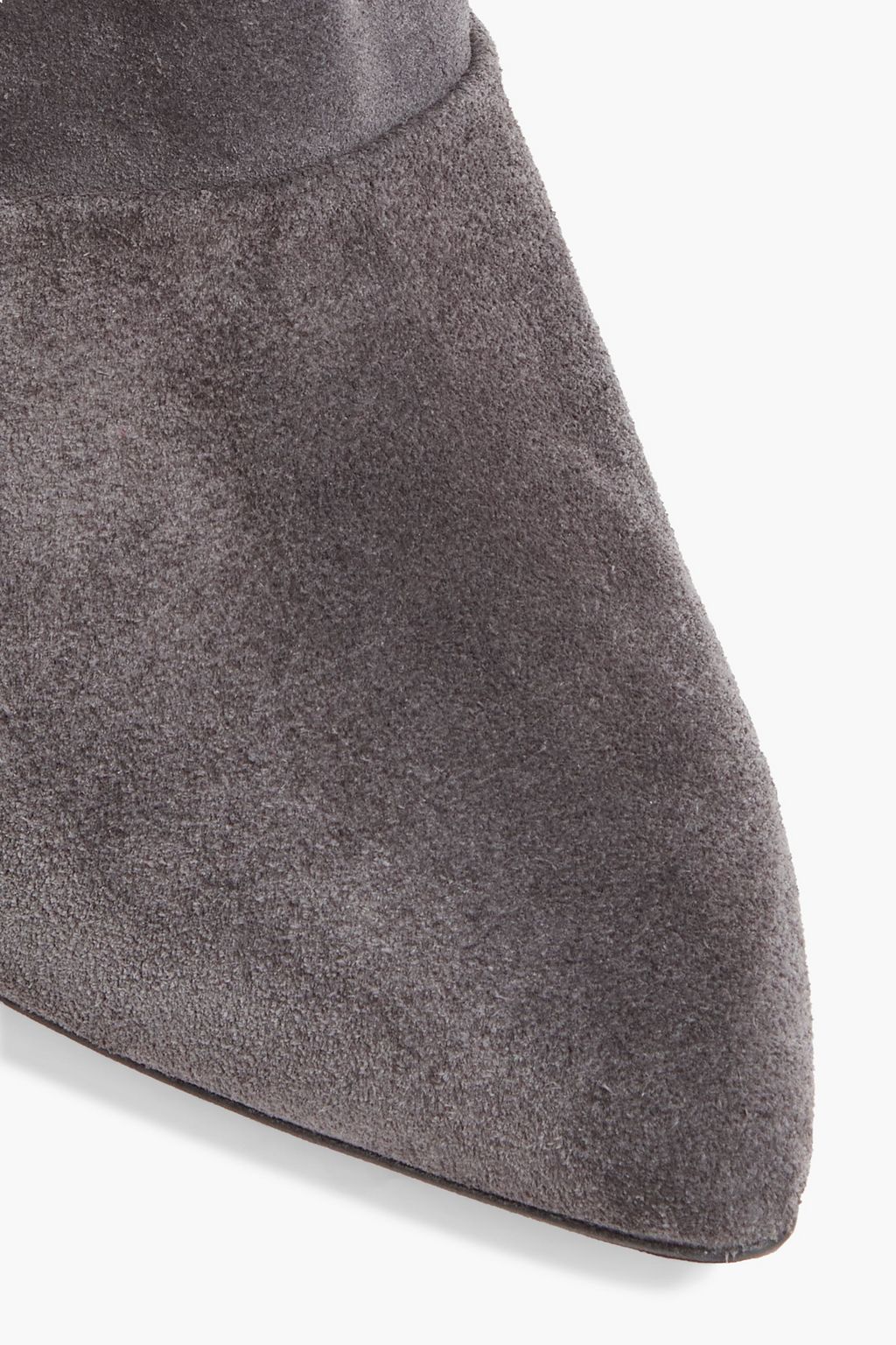 IRO Cidravolti ruffle-trimmed suede ankle boots