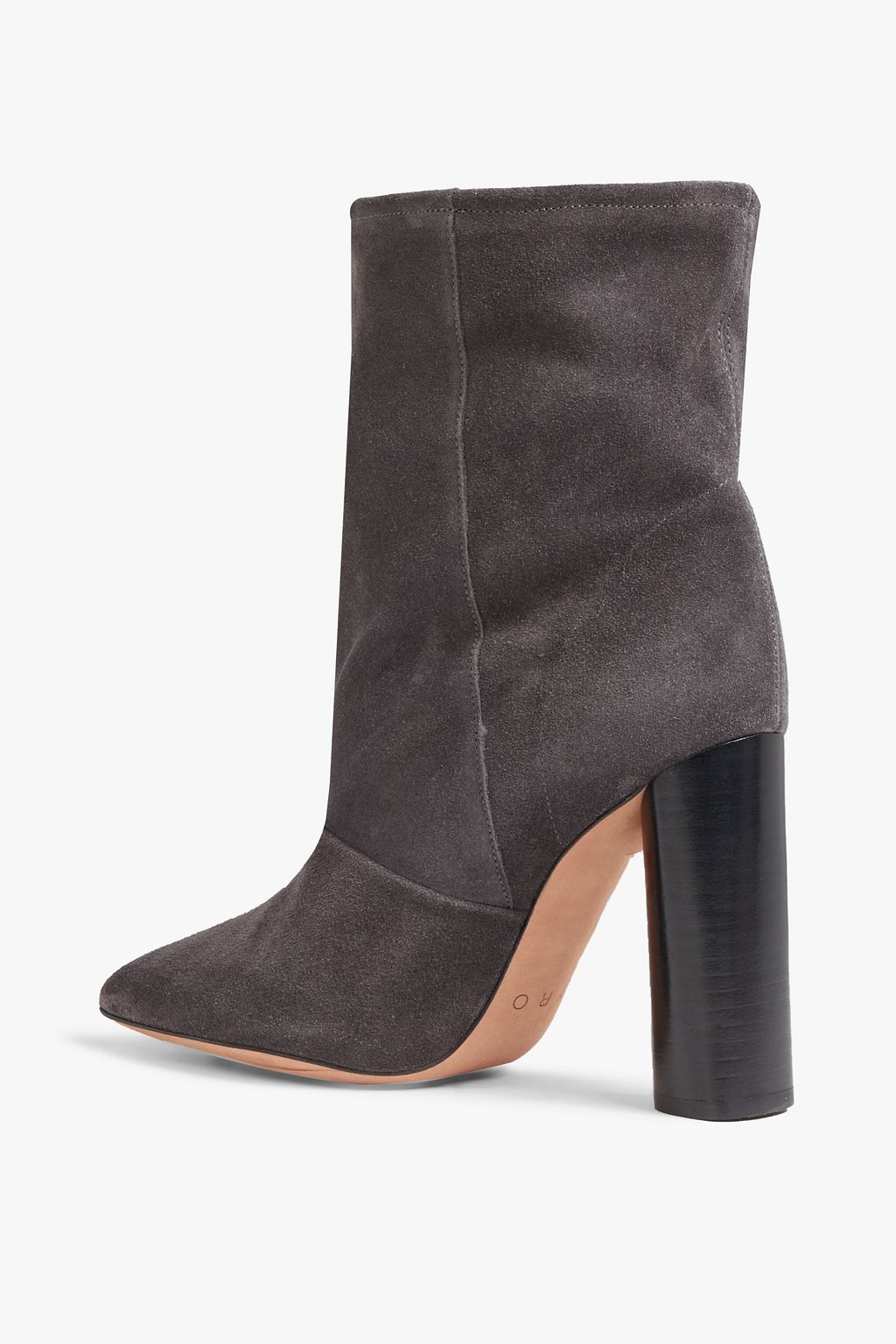 IRO Cidravolti ruffle-trimmed suede ankle boots