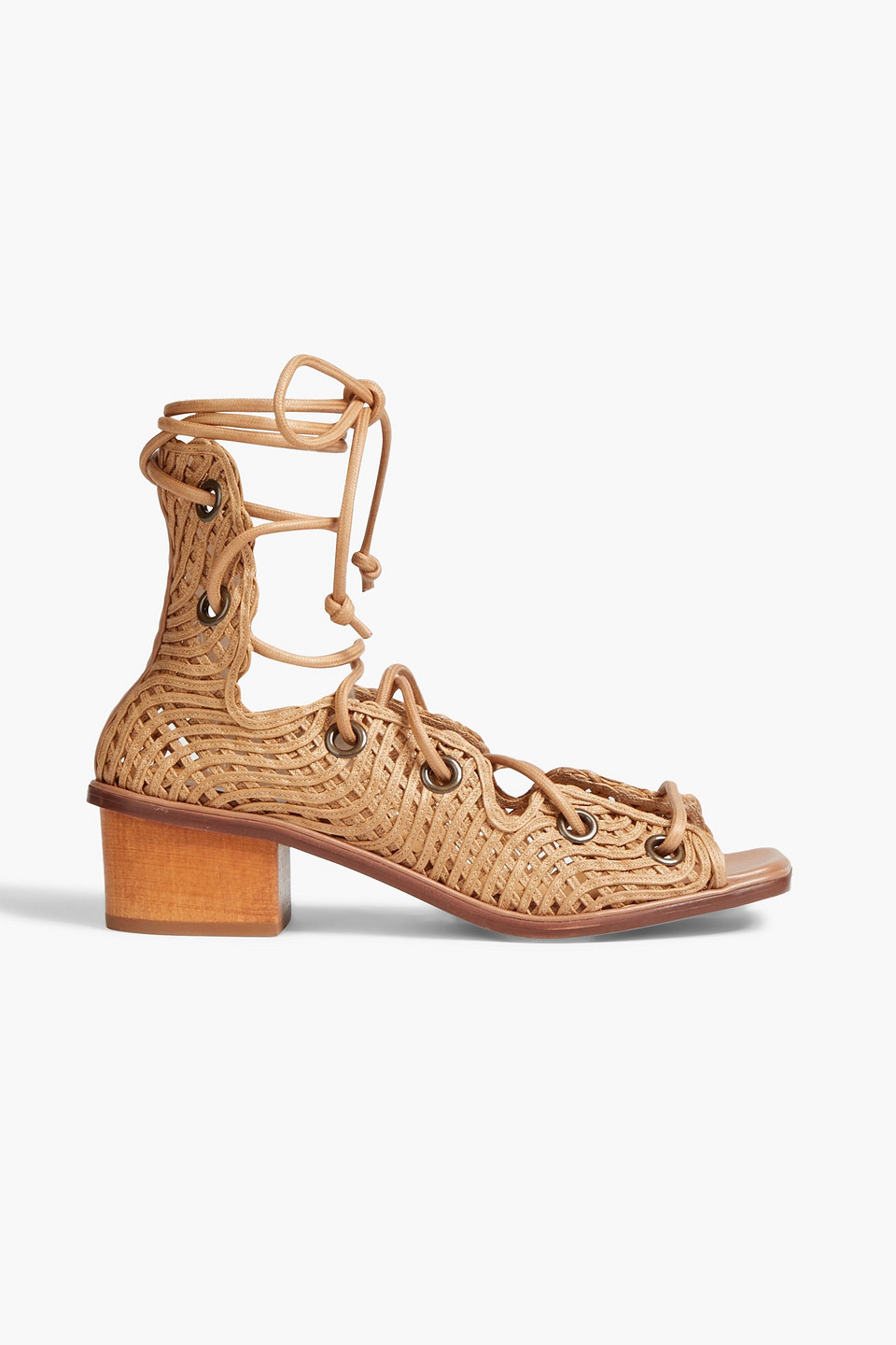 stella mccartney - maia woven sandals - neutral - eu 39