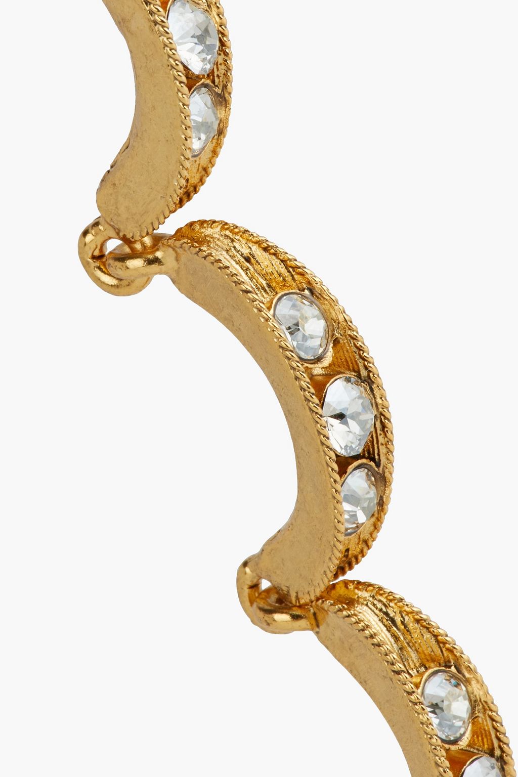 OSCAR DE LA RENTA Gold-tone crystal earrings
