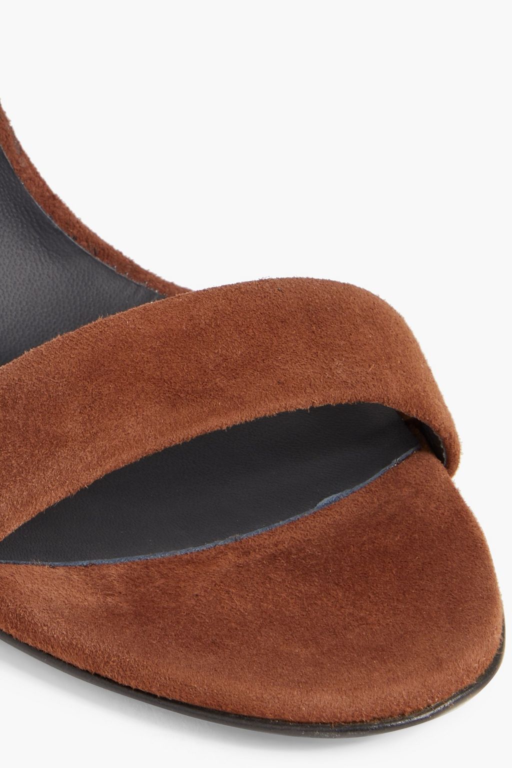 GIUSEPPE ZANOTTI Fringed studded suede wedge mules