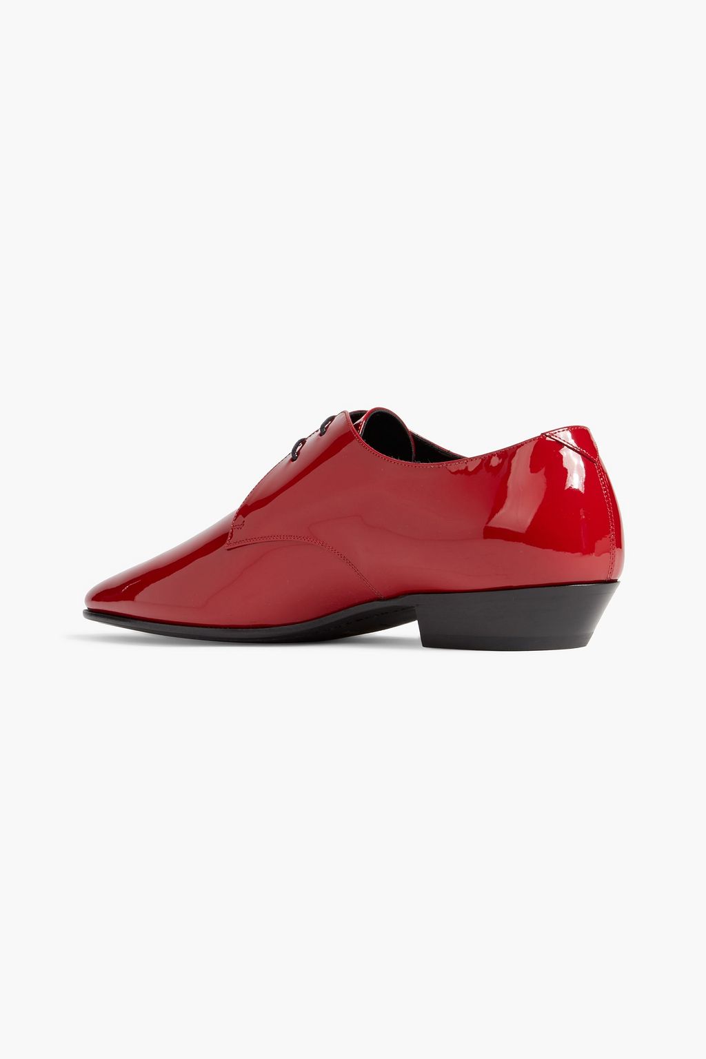SAINT LAURENT Vernice Chiffon patent-leather derby shoes