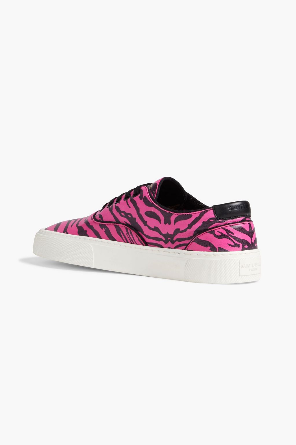 SAINT LAURENT Venice zebra-print leather sneakers