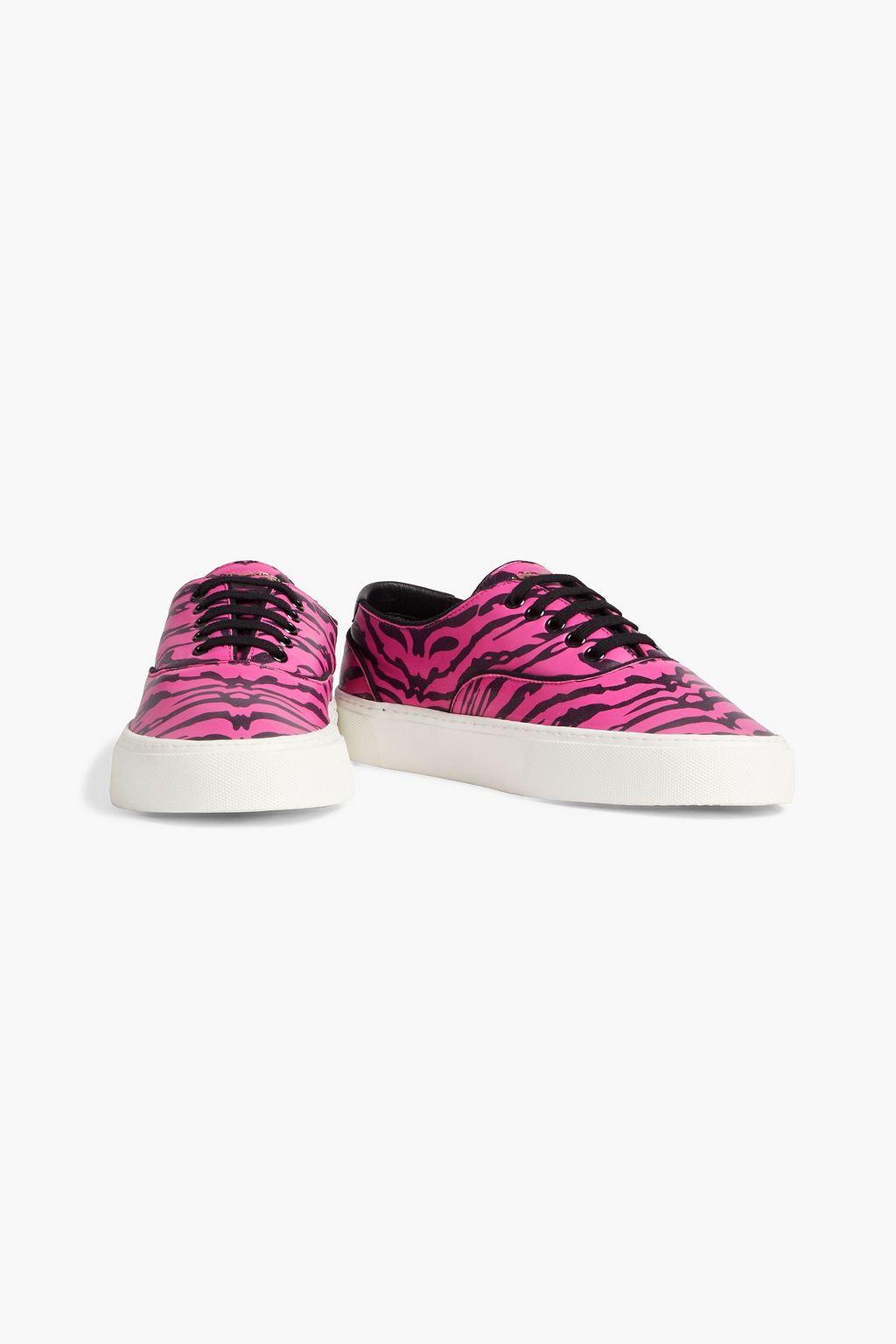 SAINT LAURENT Venice zebra-print leather sneakers