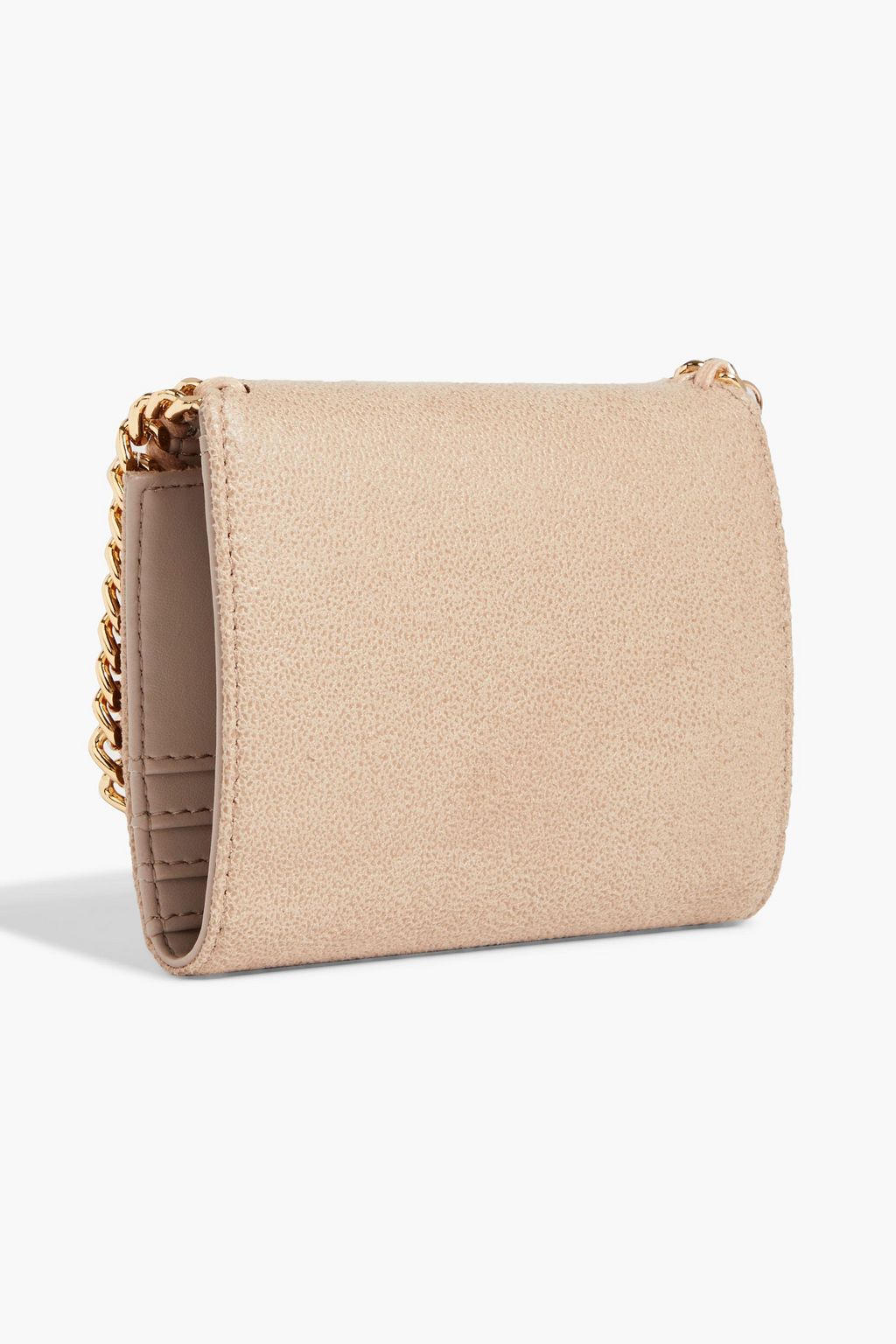 STELLA MCCARTNEY Falabella faux brushed-leather wallet