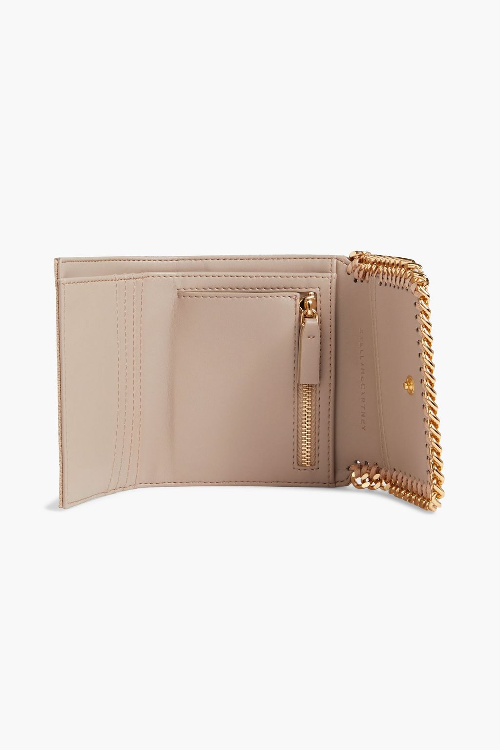 STELLA MCCARTNEY Falabella faux brushed-leather wallet