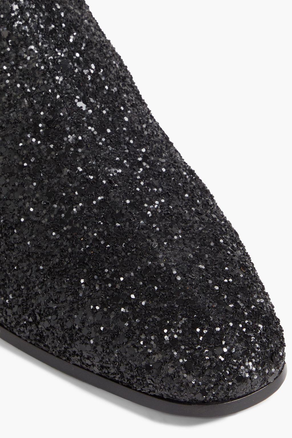 SAINT LAURENT Caleb glittered leather boots