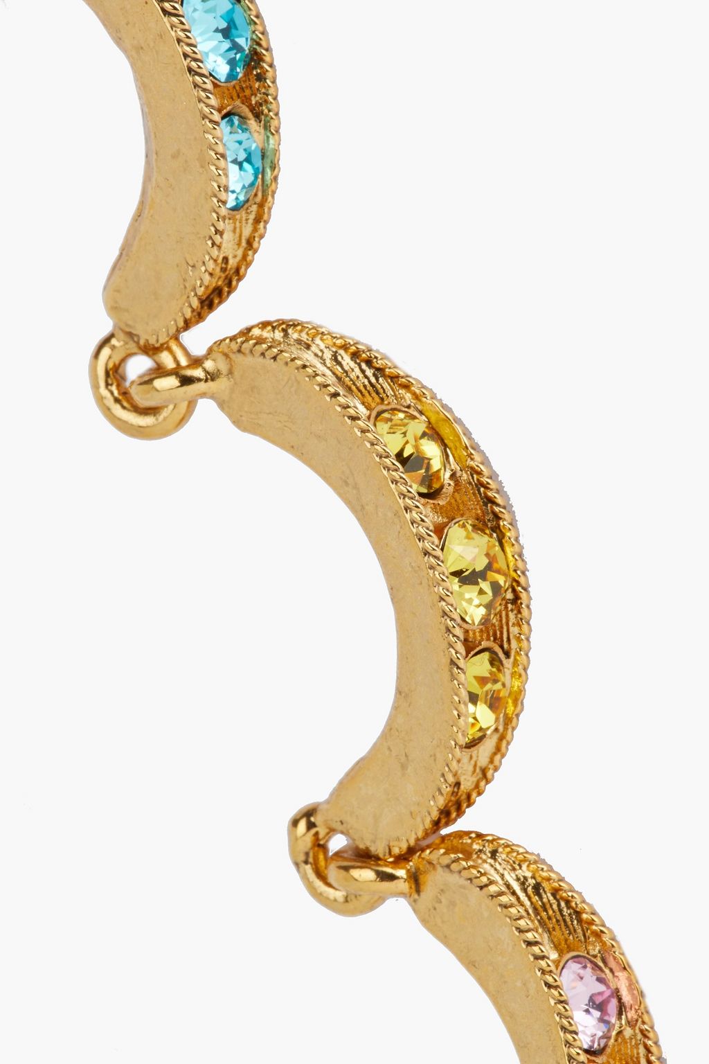 OSCAR DE LA RENTA Gold-tone crystal earrings