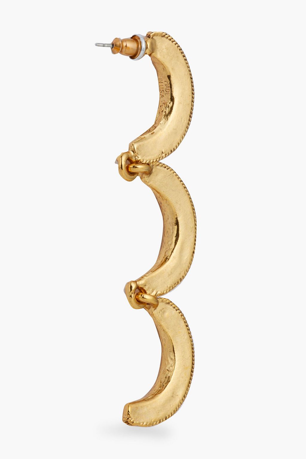 OSCAR DE LA RENTA Gold-tone crystal earrings