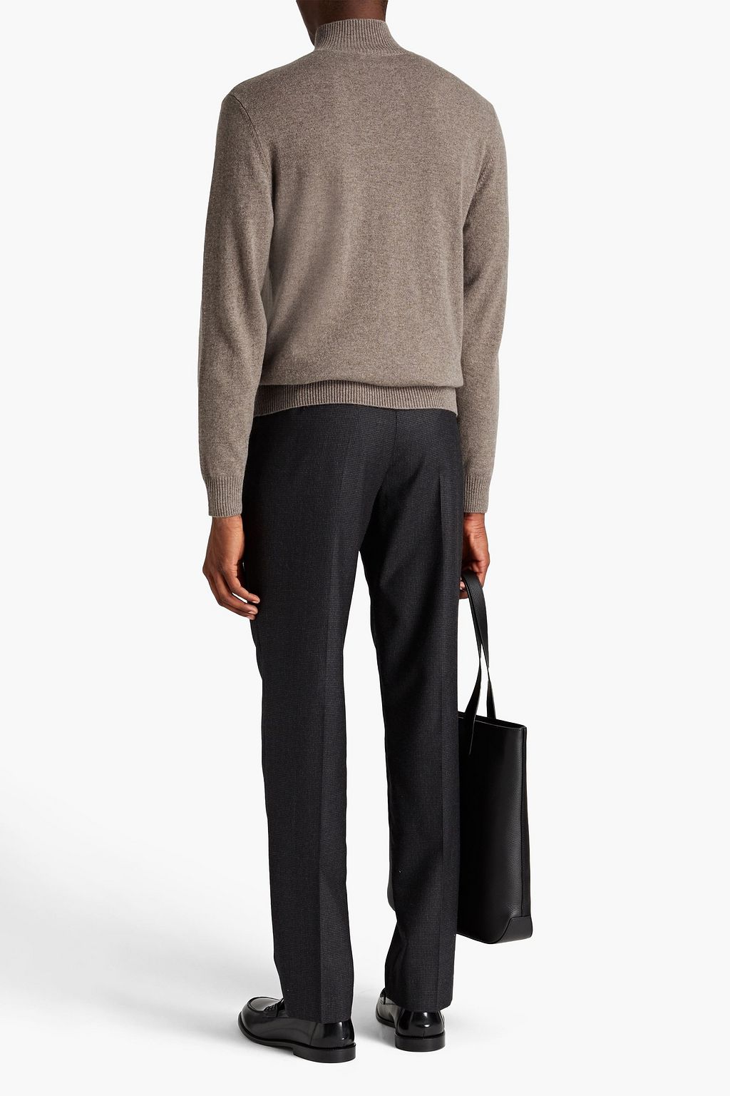 N.PEAL Mélange cashmere turtleneck sweater