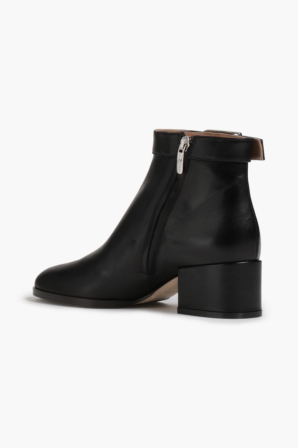 SERGIO ROSSI Buckled leather ankle boots